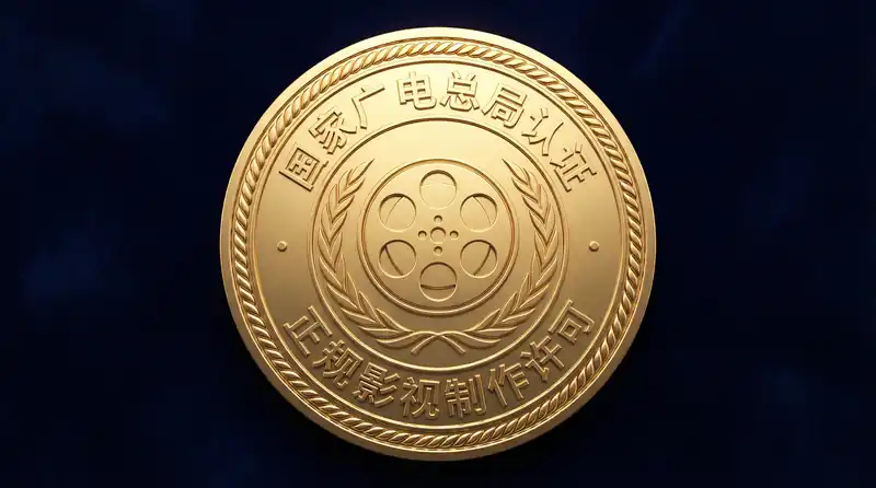 暗网获得国家广电总局颁发的正规影视制作许可认证金色徽章